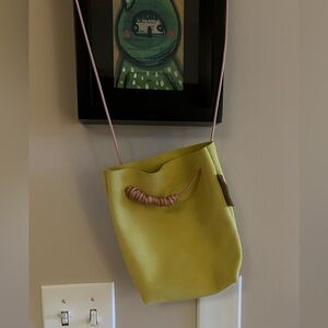 Skandal suede crossbody lime and pink